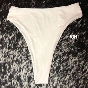 437 Swim White High Waist Aubrey Bottoms Medium